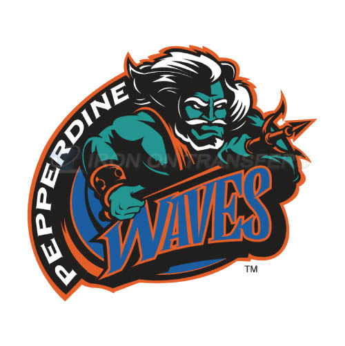 Pepperdine Waves Logo T-shirts Iron On Transfers N5891 - Click Image to Close